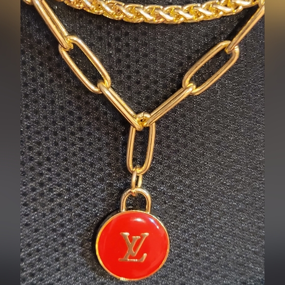 Louis Vuitton Accessories - Louis Vuitton charm 3 tier neckchain 18"